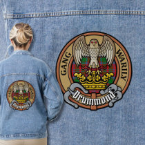 Clan Drummond Crest over Tartan Denim Jacket