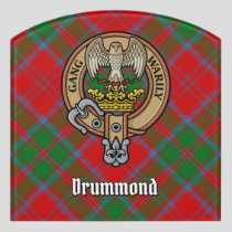 Clan Drummond Crest over Tartan Door Sign