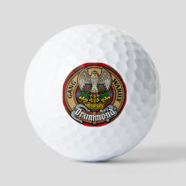 Clan Drummond Crest over Tartan Golf Balls