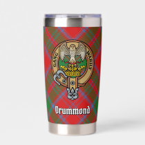 Clan Drummond Crest over Tartan Insulated Tumbler