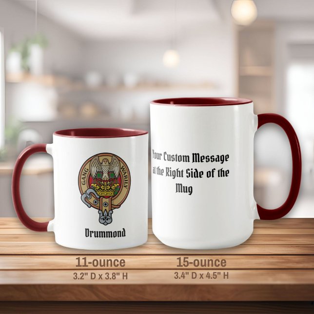 Clan Drummond Crest over Tartan Mug (Creator Uploaded)