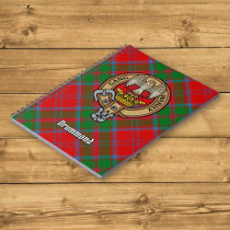 Clan Drummond Crest over Tartan Notebook