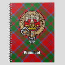 Clan Drummond Crest over Tartan Notebook