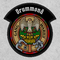 Clan Drummond Crest over Tartan Patch