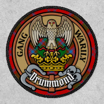 Clan Drummond Crest over Tartan Patch