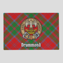 Clan Drummond Crest over Tartan Placemat