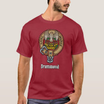 Clan Drummond Crest over Tartan T-Shirt