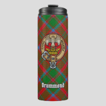 Clan Drummond Crest over Tartan Thermal Tumbler