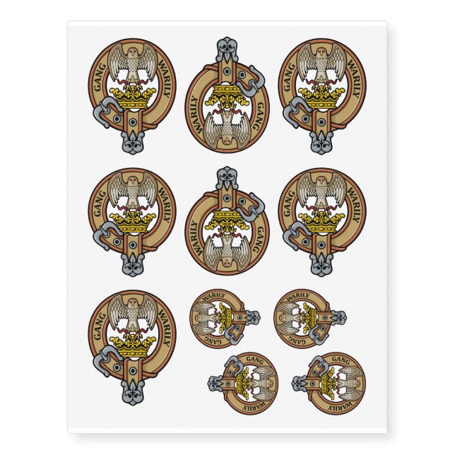 Clan Drummond Crest Temporary Tattoos (Front)
