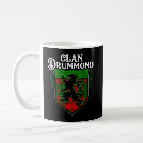 Clan Drummond Surname Scottish Tartan Lion Rampant Coffee Mug