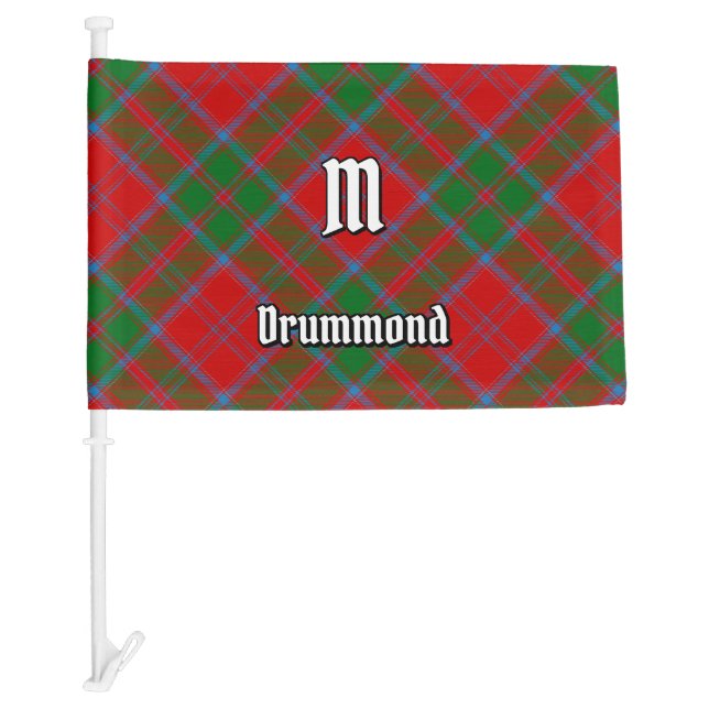 Clan Drummond Tartan Car Flag (Front)