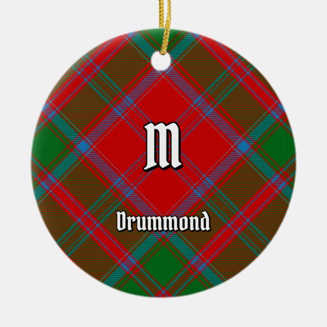 Clan Drummond Tartan Ceramic Ornament (Front)