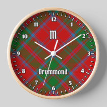 Clan Drummond Tartan Clock