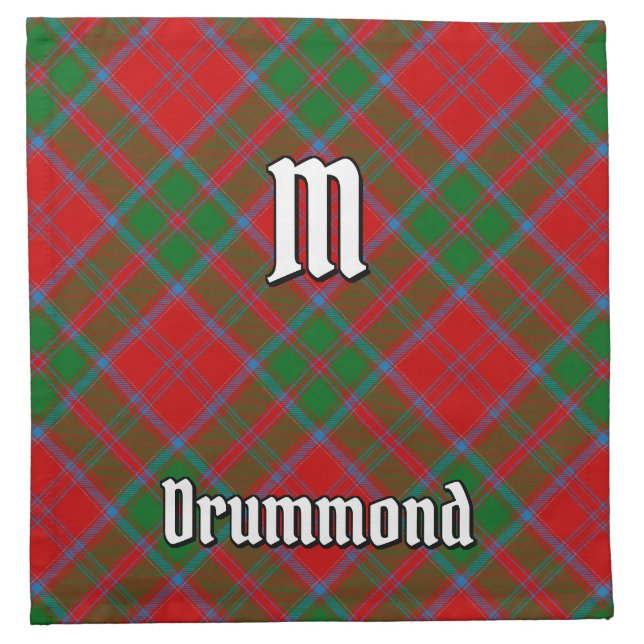 Clan Drummond Tartan Cloth Napkin (Front)