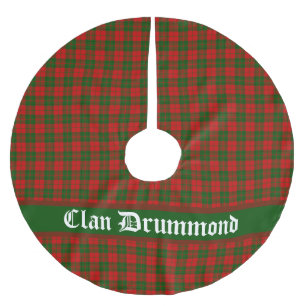Clan Drummond Tartan Customizable Brushed Polyester Tree Skirt