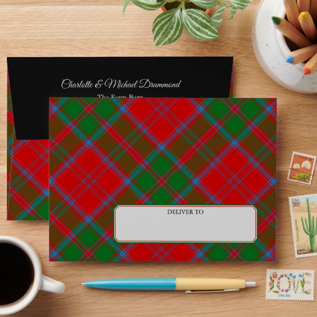 Clan Drummond Tartan Envelope (Desk)