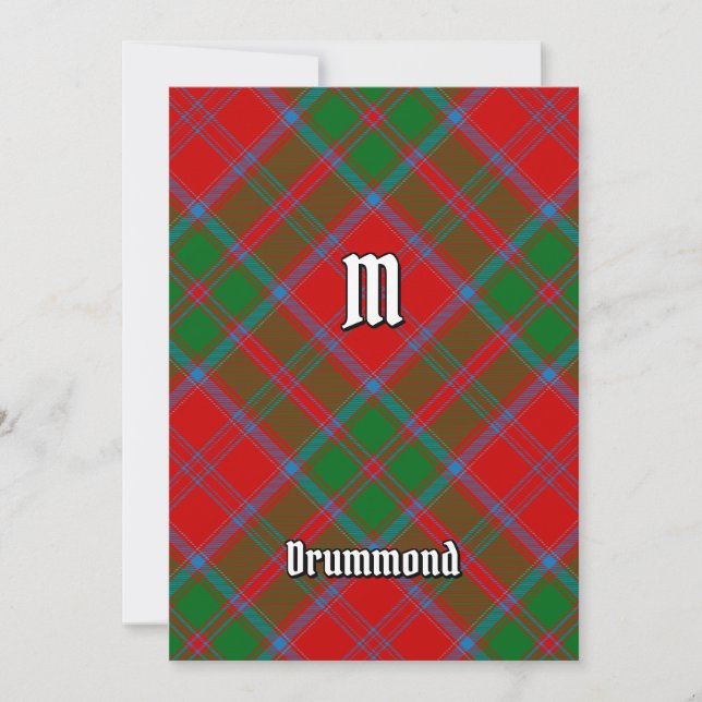 Clan Drummond Tartan Invitation (Front)