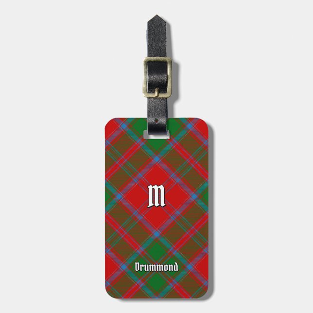 Clan Drummond Tartan Luggage Tag (Front Vertical)
