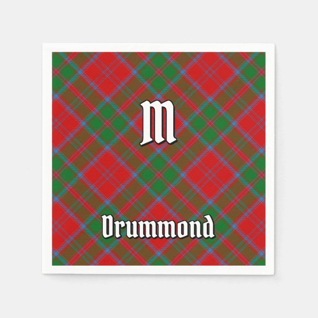 Clan Drummond Tartan Napkins (Front)