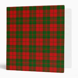 Clan Drummond Tartan Plaid 3 Ring Binder