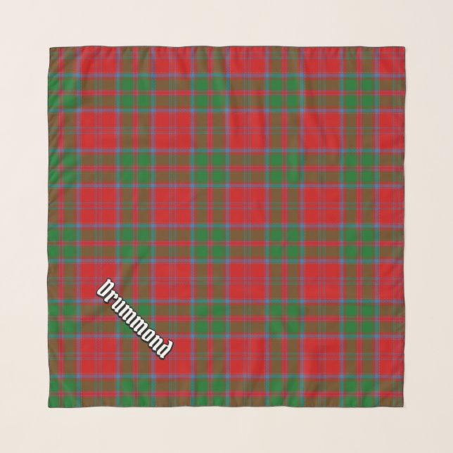 Clan Drummond Tartan Scarf (Front (Horizontal))