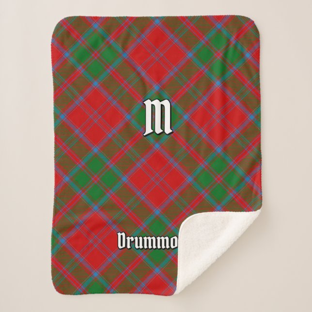 Clan Drummond Tartan Sherpa Blanket (Front)