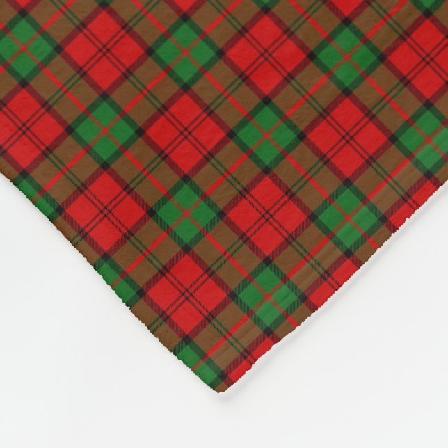 Clan Dunbar Tartan Fleece Blanket (Corner)