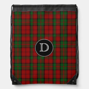 Clan Dunbar Tartan Plaid Monogram Backpack