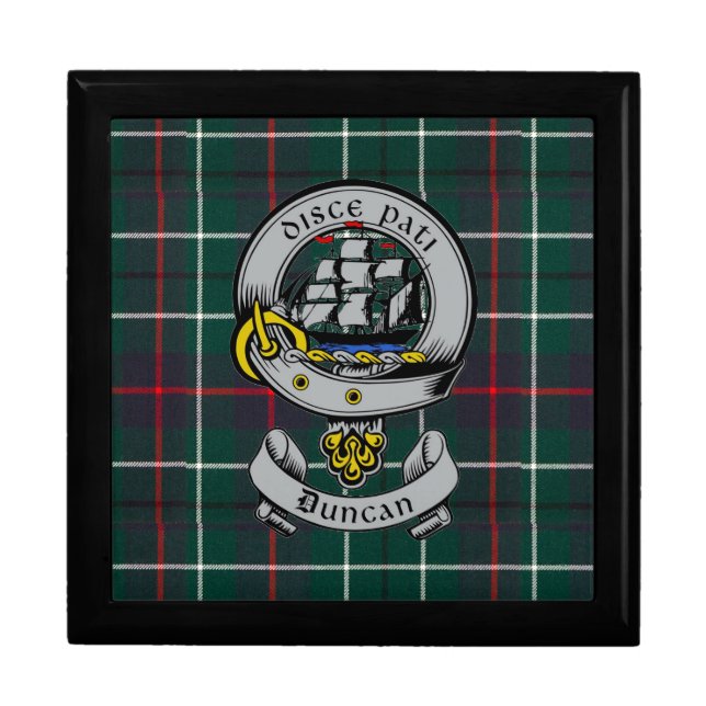 Clan Duncan Crest Badge and Tartan Gift Box (Front)