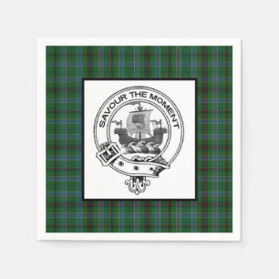 Clan Duncan Crest Badge and Tartan Napkins