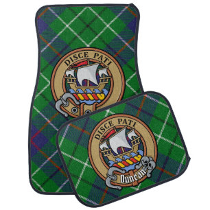Clan Duncan Crest over Tartan Car Floor Mat