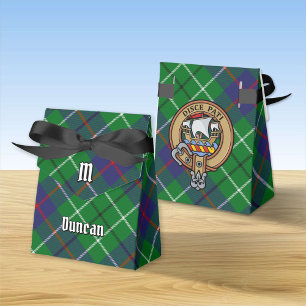 Clan Duncan Crest over Tartan Favor Boxes