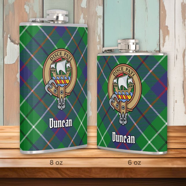 Clan Duncan Crest over Tartan Flask (Creator Uploaded)