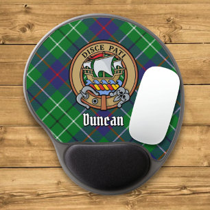 Clan Duncan Crest over Tartan Gel Mouse Pad
