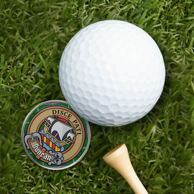 Clan Duncan Crest over Tartan Golf Ball Marker (Creator Uploaded)