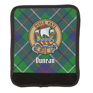 Clan Duncan Crest over Tartan Luggage Handle Wrap