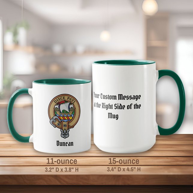 Clan Duncan Crest over Tartan Mug (Creator Uploaded)
