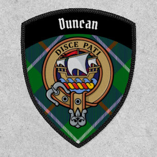 Clan Duncan Crest over Tartan Patch
