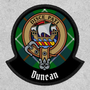 Clan Duncan Crest over Tartan Patch