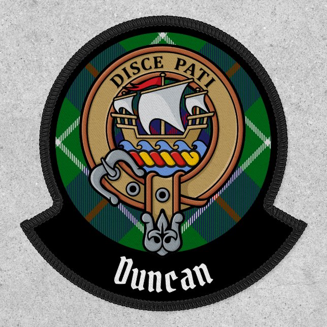 Clan Duncan Crest over Tartan Patch (Front)