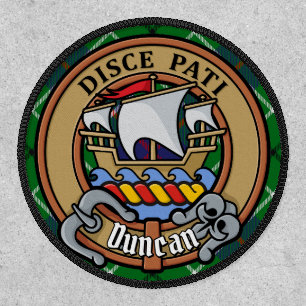 Clan Duncan Crest over Tartan Patch
