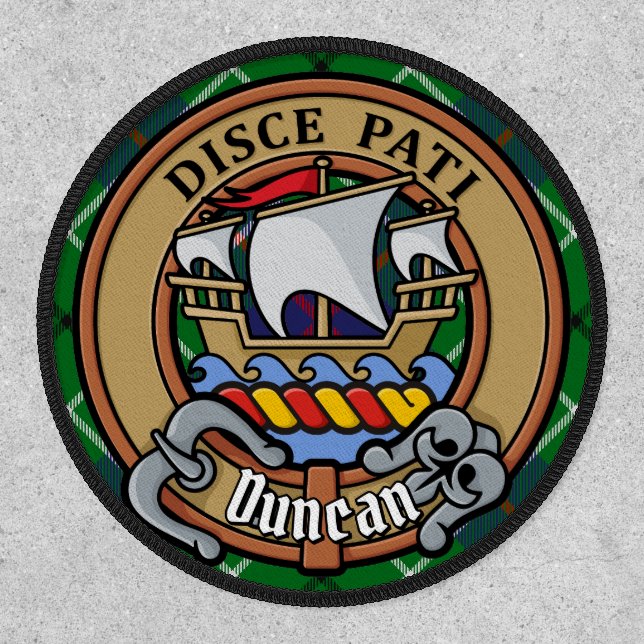 Clan Duncan Crest over Tartan Patch (Front)