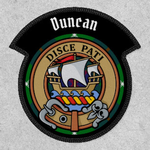 Clan Duncan Crest over Tartan Patch
