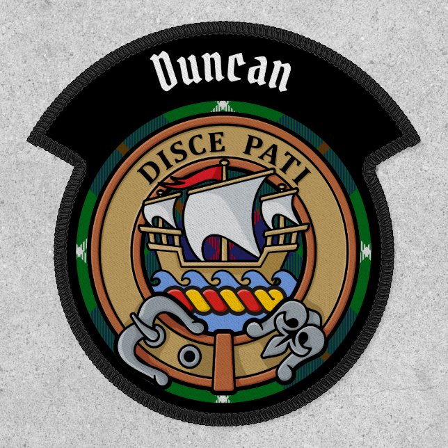 Clan Duncan Crest over Tartan Patch (Front)