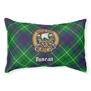 Clan Duncan Crest over Tartan Pet Bed