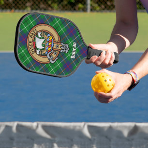 Clan Duncan Crest over Tartan Pickleball Paddle