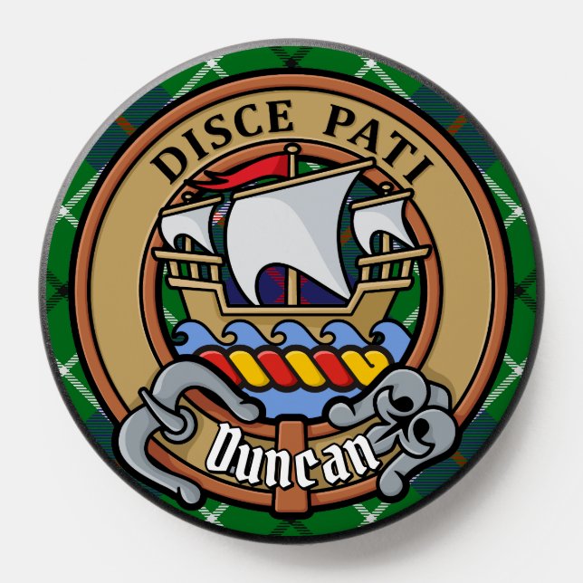 Clan Duncan Crest over Tartan PopSocket (Popsocket)