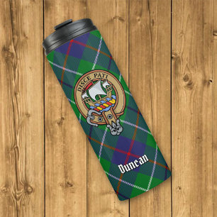 Clan Duncan Crest over Tartan Thermal Tumbler