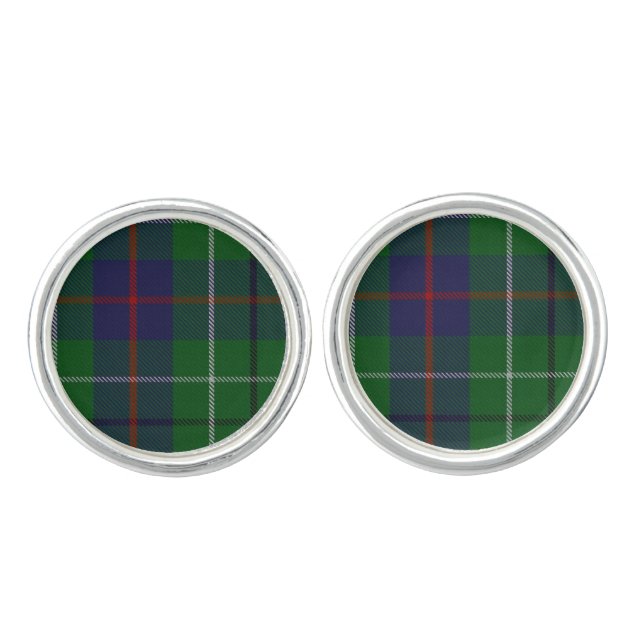 Clan Duncan Plaid Cuff Links (Front)