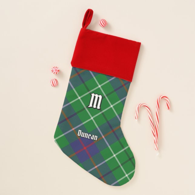 Clan Duncan Tartan Christmas Stocking (Front)